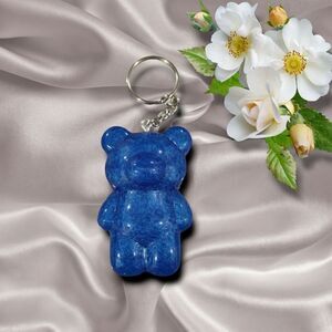Deep Blue Gummy Bear Keychain(Z220)